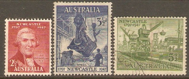 Australia 1947 Newcastle City Anniversary Set. SG219-SG221.